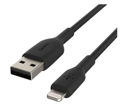 Kabel BELKIN PVC USB-A to Lig htning 1m Black CAA001bt1MBK